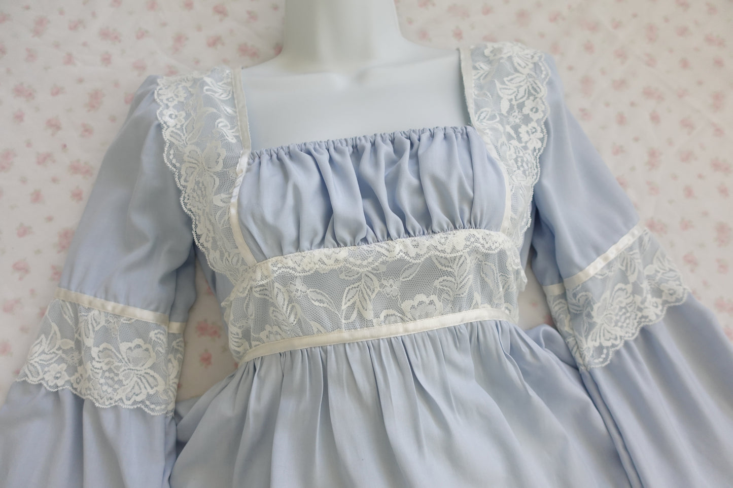 Vintage Inspired Blue Baby Doll Dress