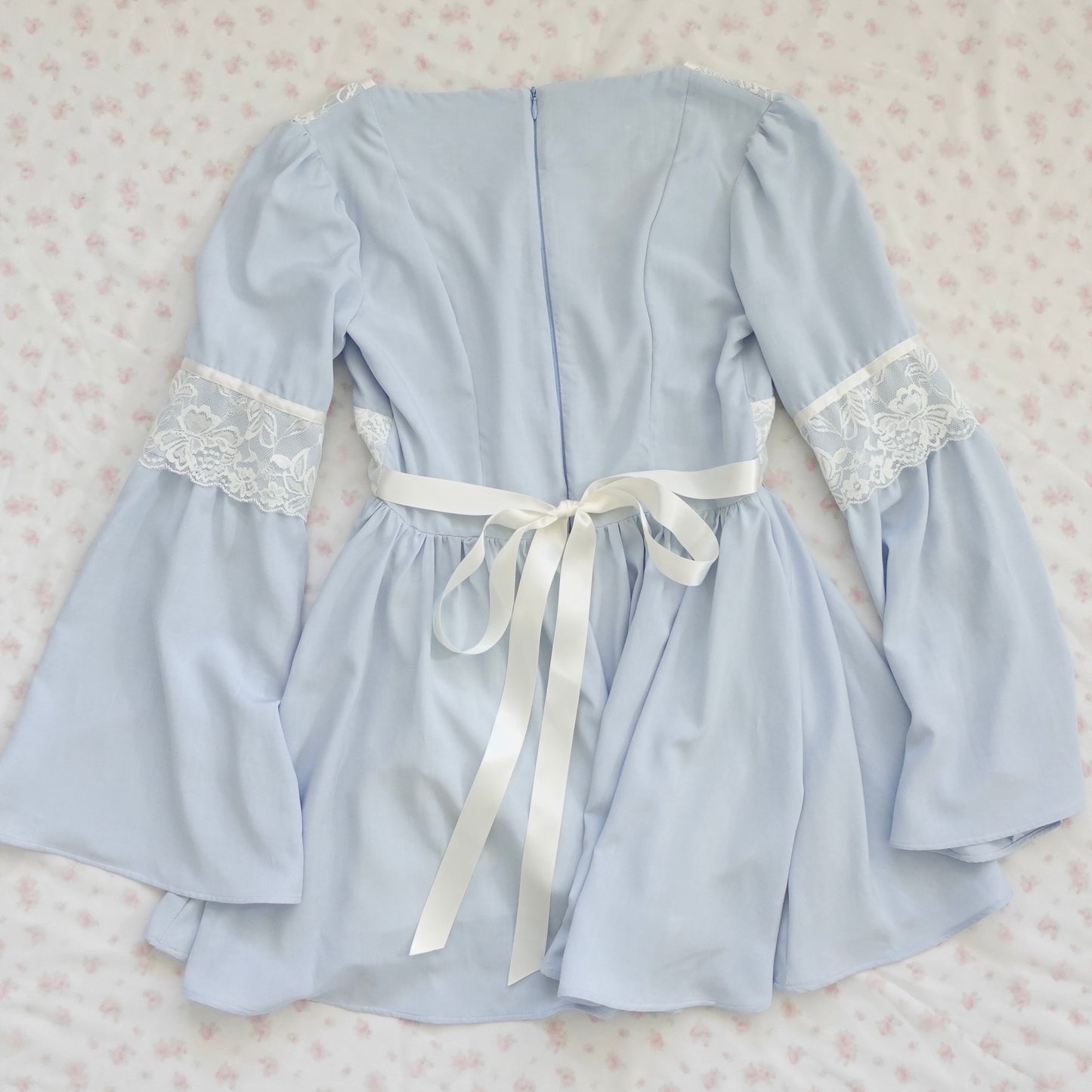Vintage Inspired Blue Baby Doll Dress