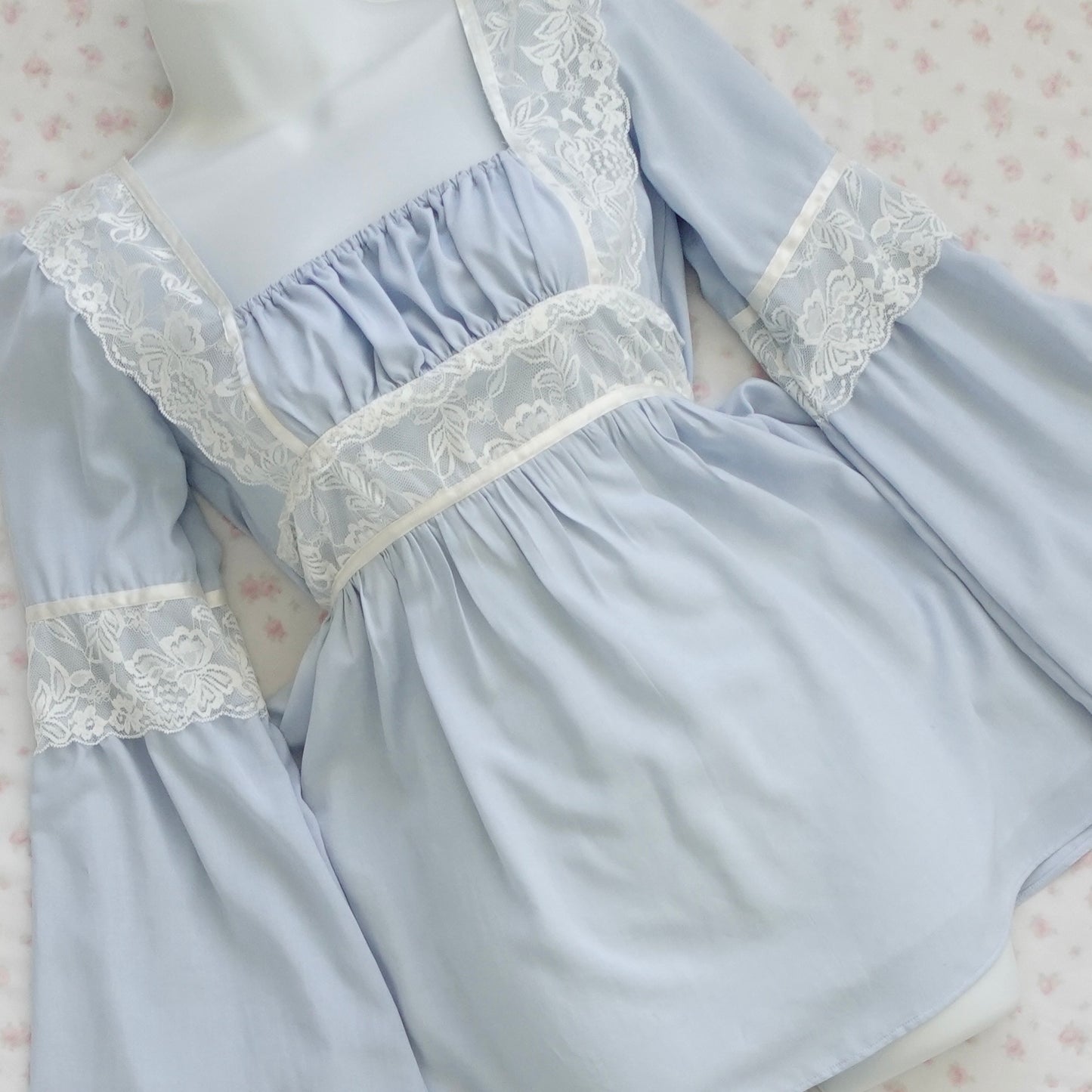 Vintage Inspired Blue Baby Doll Dress