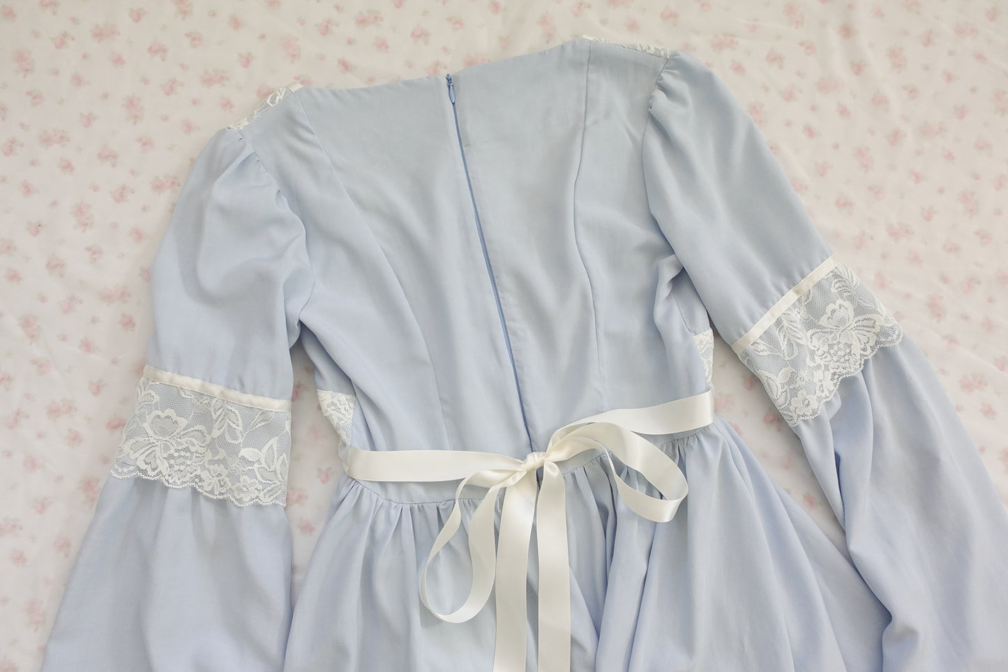 Vintage Inspired Blue Baby Doll Dress