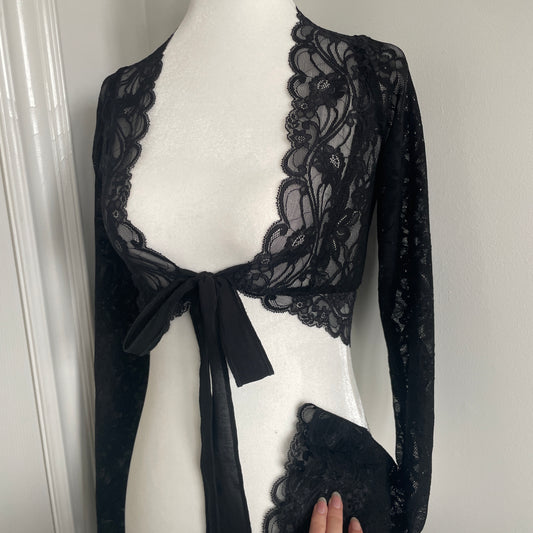 Flared Sleeve Lace Bolero Cardiagn
