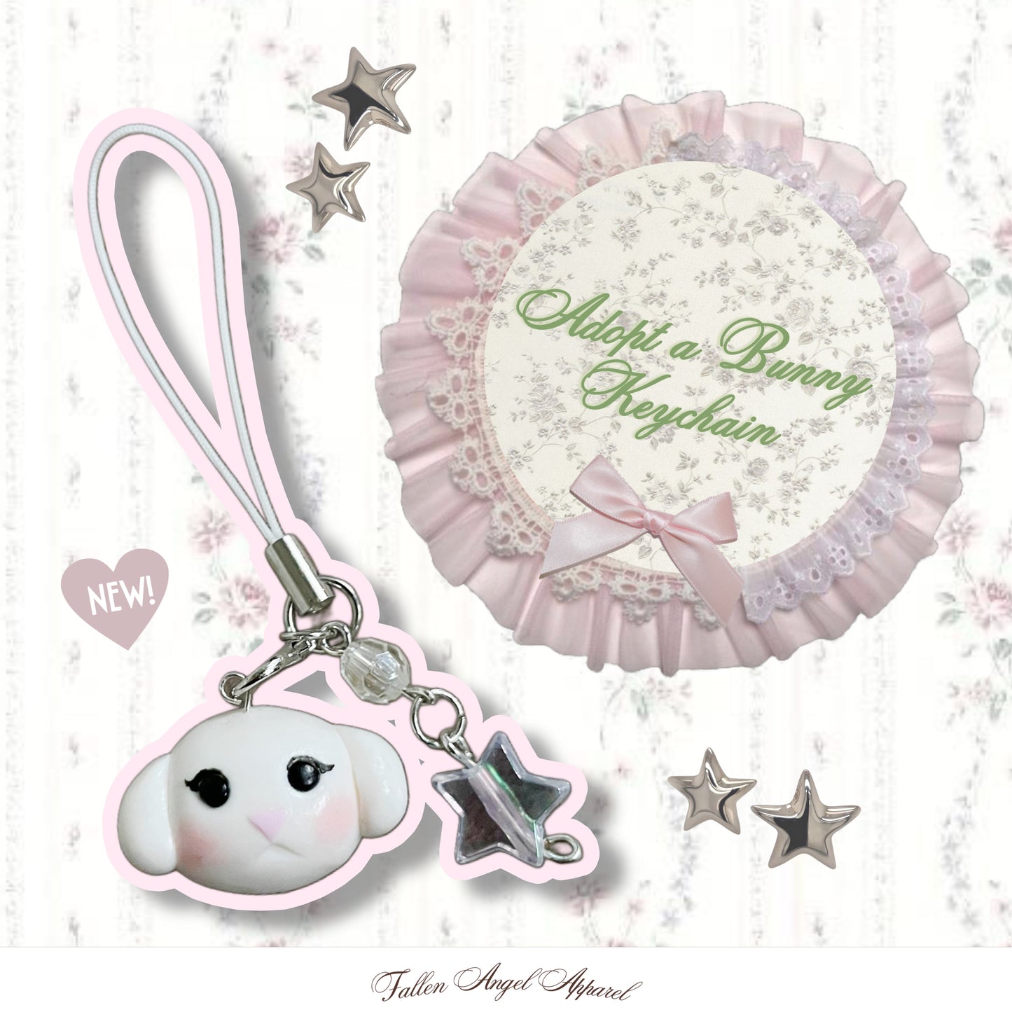 Handmade Bunny Keychain (Imperfect)*