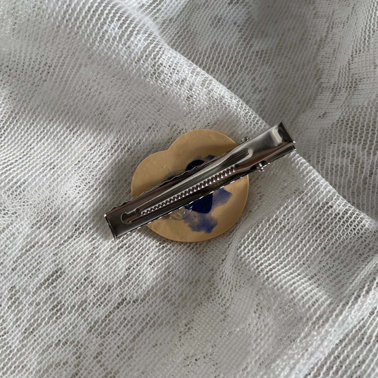 Blueberry Jam Heart Clay Cookie Hair Clips